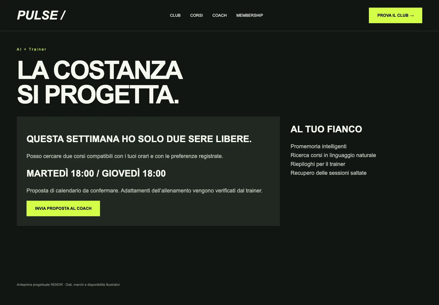 Assistente AI — schermata dimostrativa