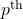 p^{\mathrm{th}}